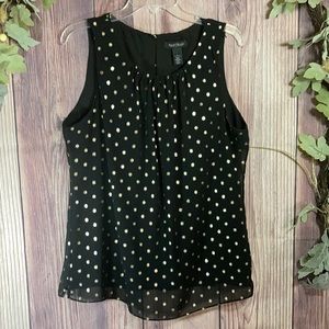 White House Black Market Sleeveless Blouse Size L